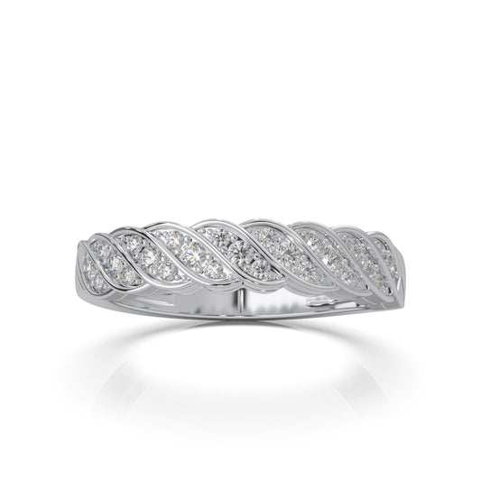 0.33 ct Lab Grown Diamond Wedding Bands in 14k White Gold