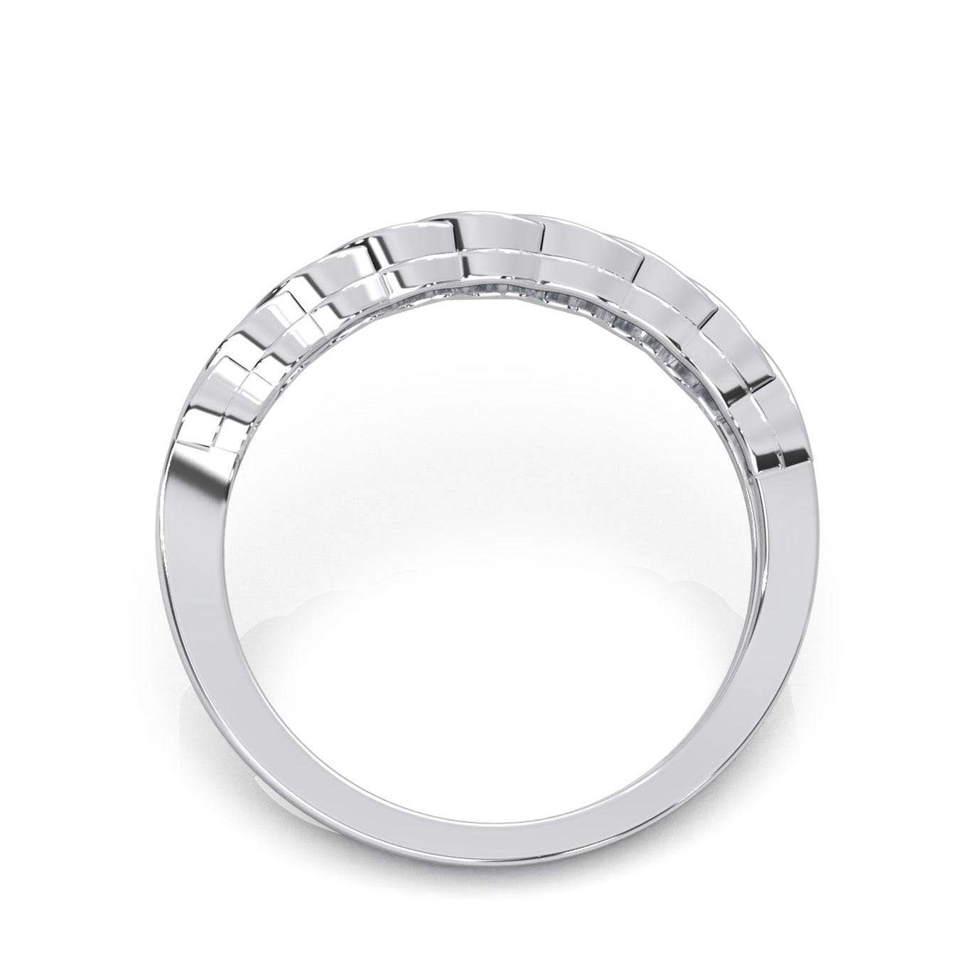 0.33 ct Lab Grown Diamond Wedding Bands in 14k White Gold