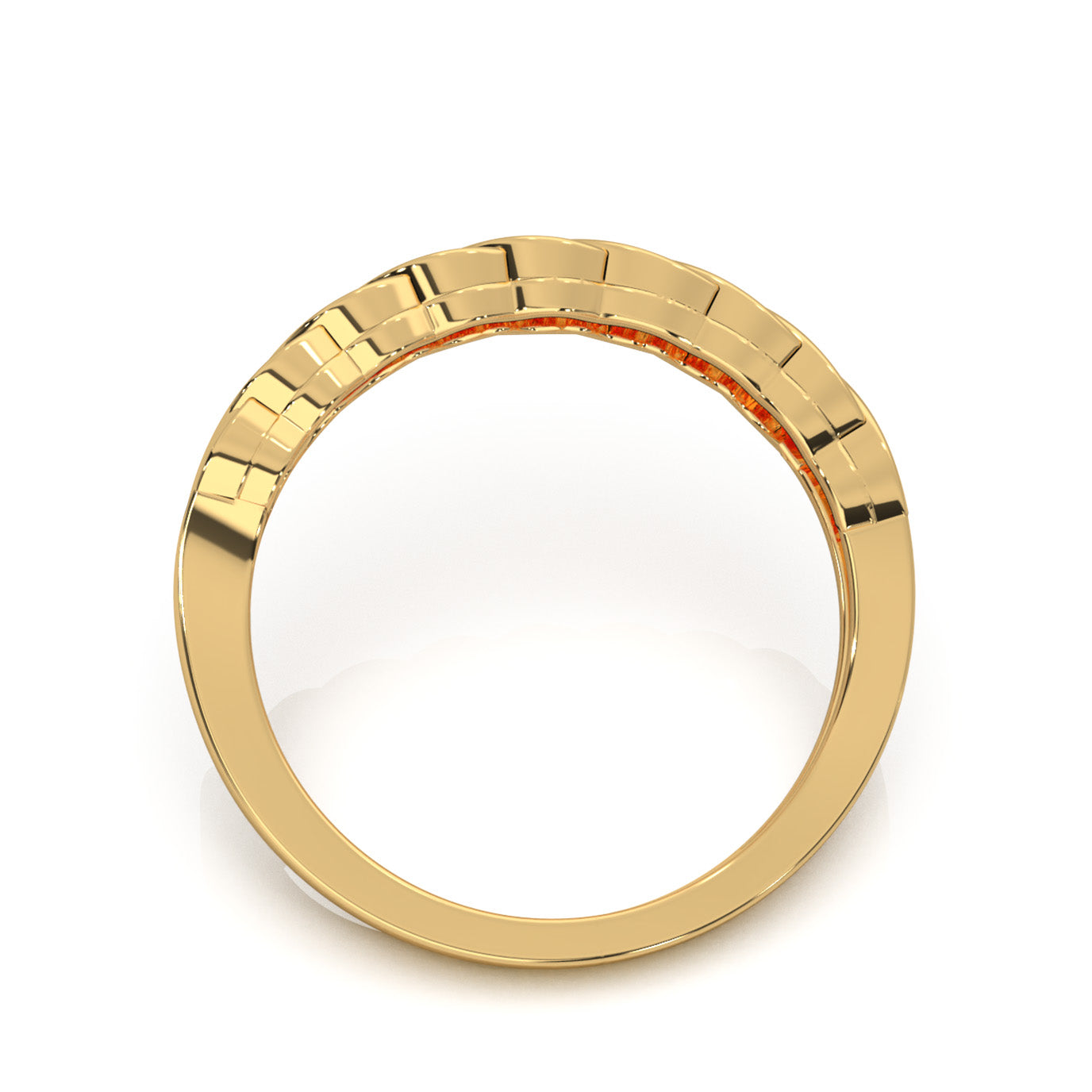 0.33 ct Moissanite Wedding Bands in 10k Yellow Gold
