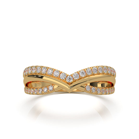 0.45 ct Moissanite Wedding Bands in 10k Yellow Gold