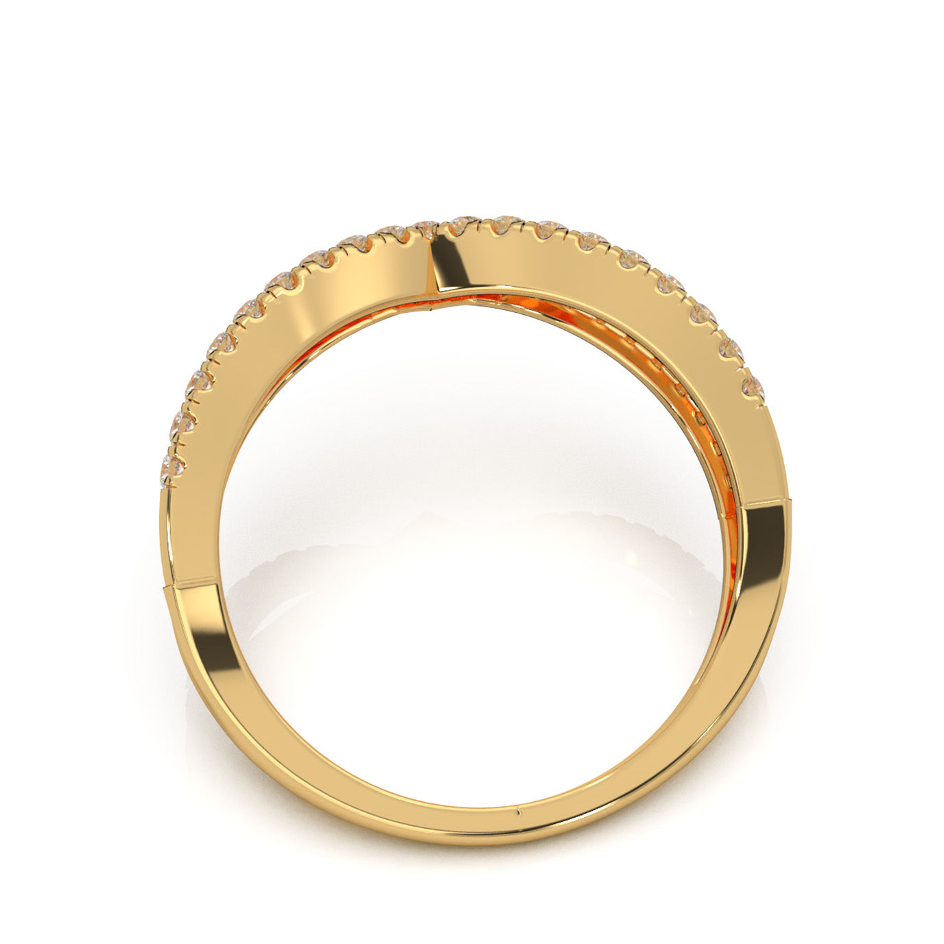 0.45 ct Natural Diamond Wedding Bands in 10k Yellow Gold