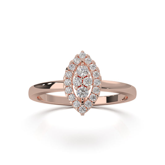 0.33 ct Moissanite Fancy Rings in 14k Rose Gold