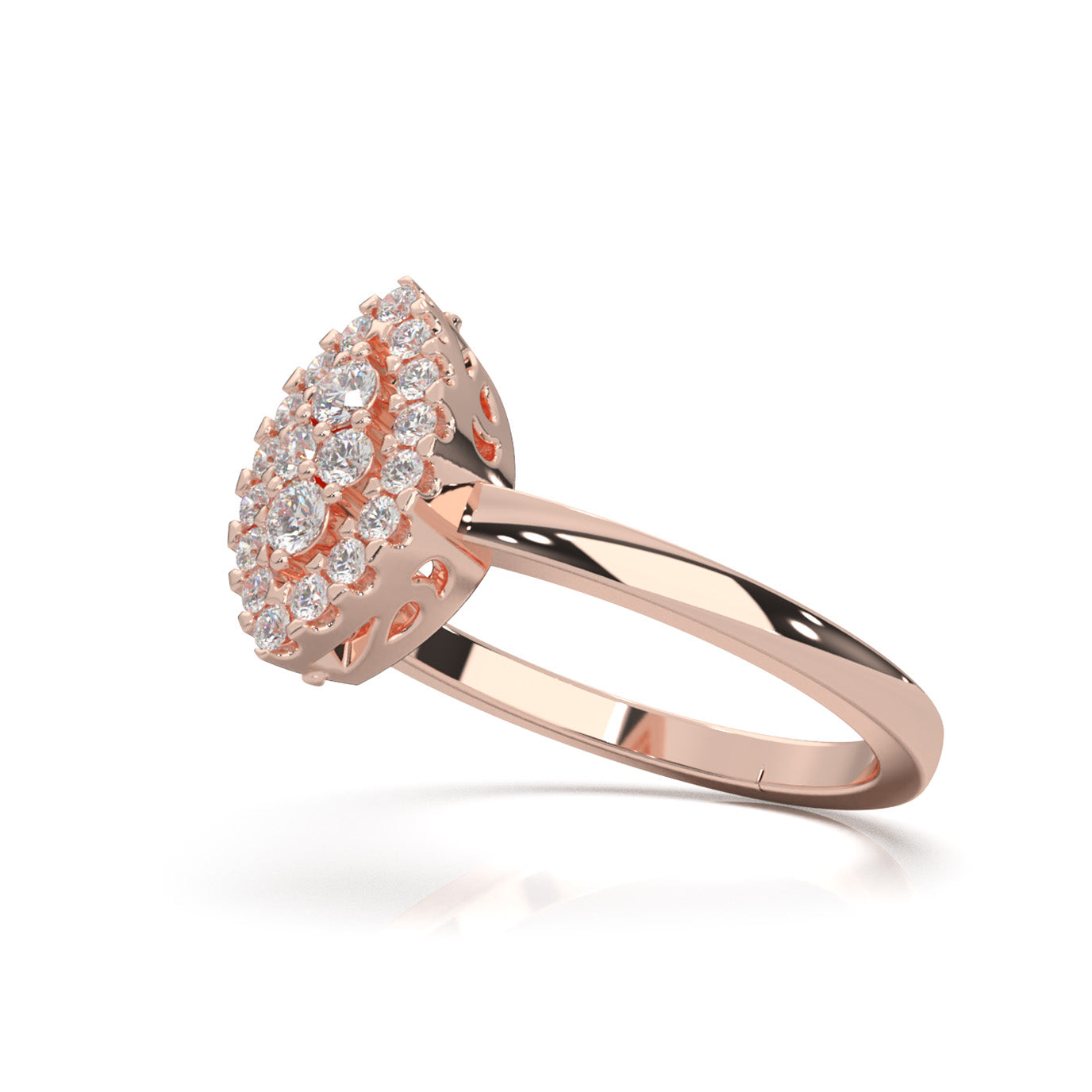 0.33 ct Lab Grown Diamond Fancy Rings in 14k Rose Gold