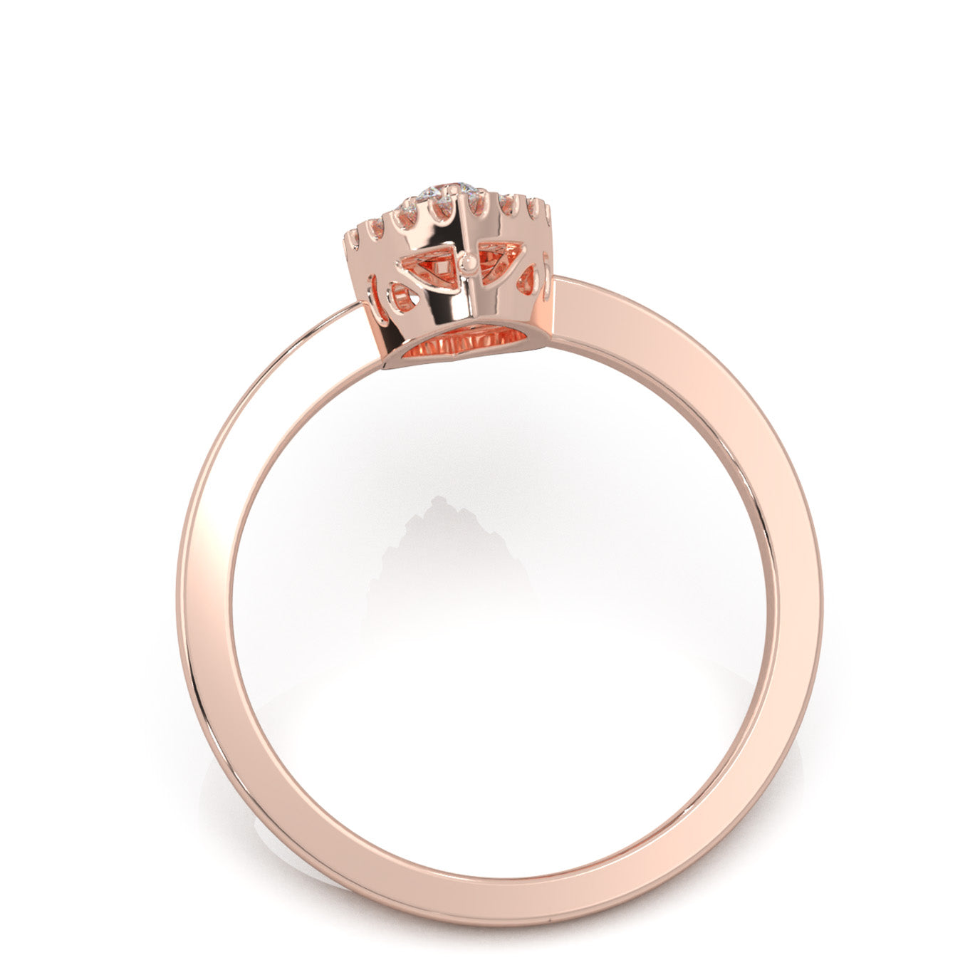 0.33 ct Lab Grown Diamond Fancy Rings in 14k Rose Gold