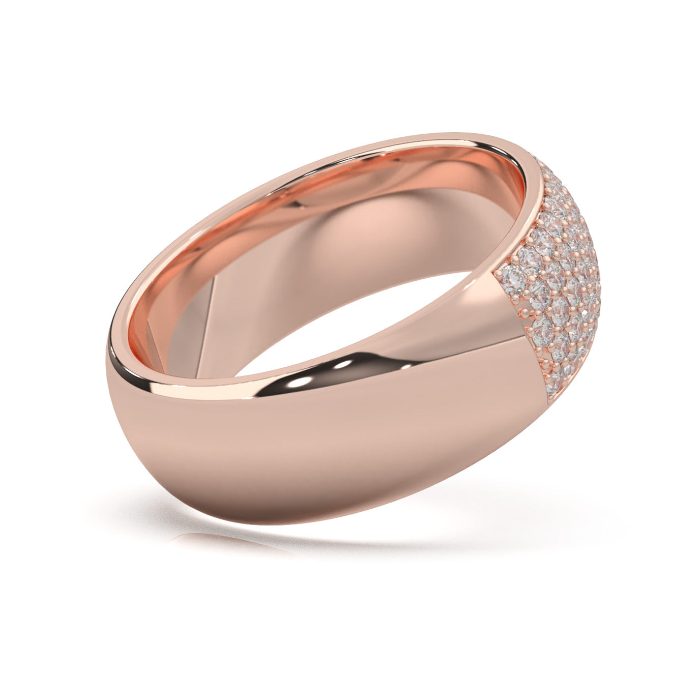 2.50 ct Natural Diamond Wedding Bands in 14k Rose Gold