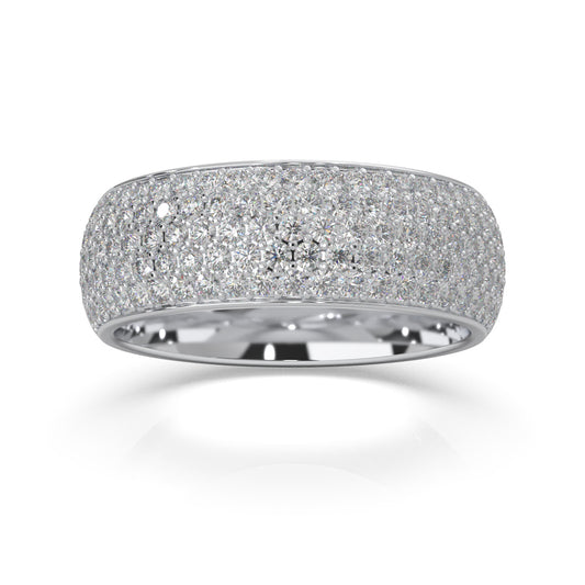 2.50 ct Natural Diamond Wedding Bands in 14k White Gold