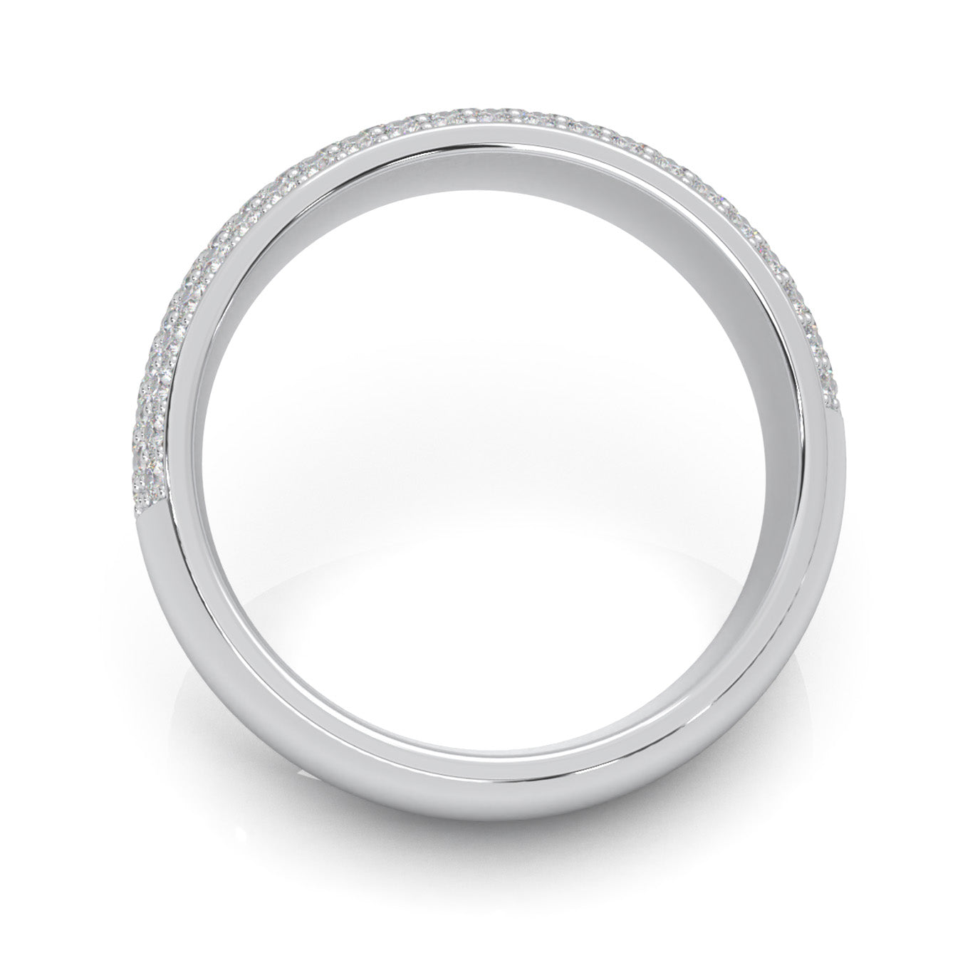 2.50 ct Natural Diamond Wedding Bands in 10k White Gold