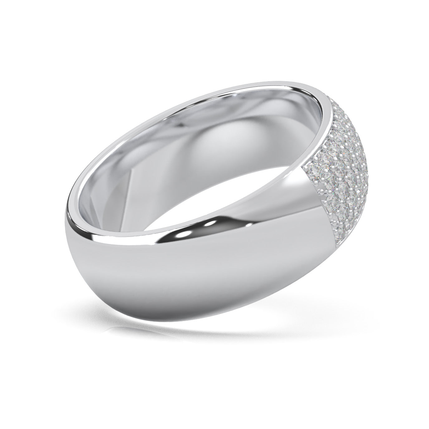 2.50 ct Moissanite Wedding Bands in 14k White Gold