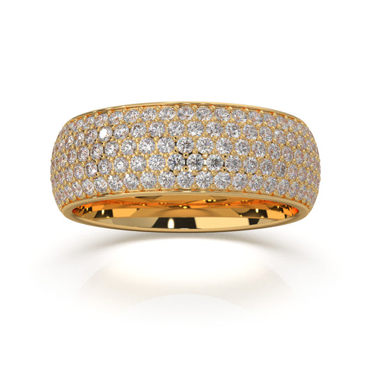 2.50 ct Natural Diamond Wedding Bands in 14k Yellow Gold