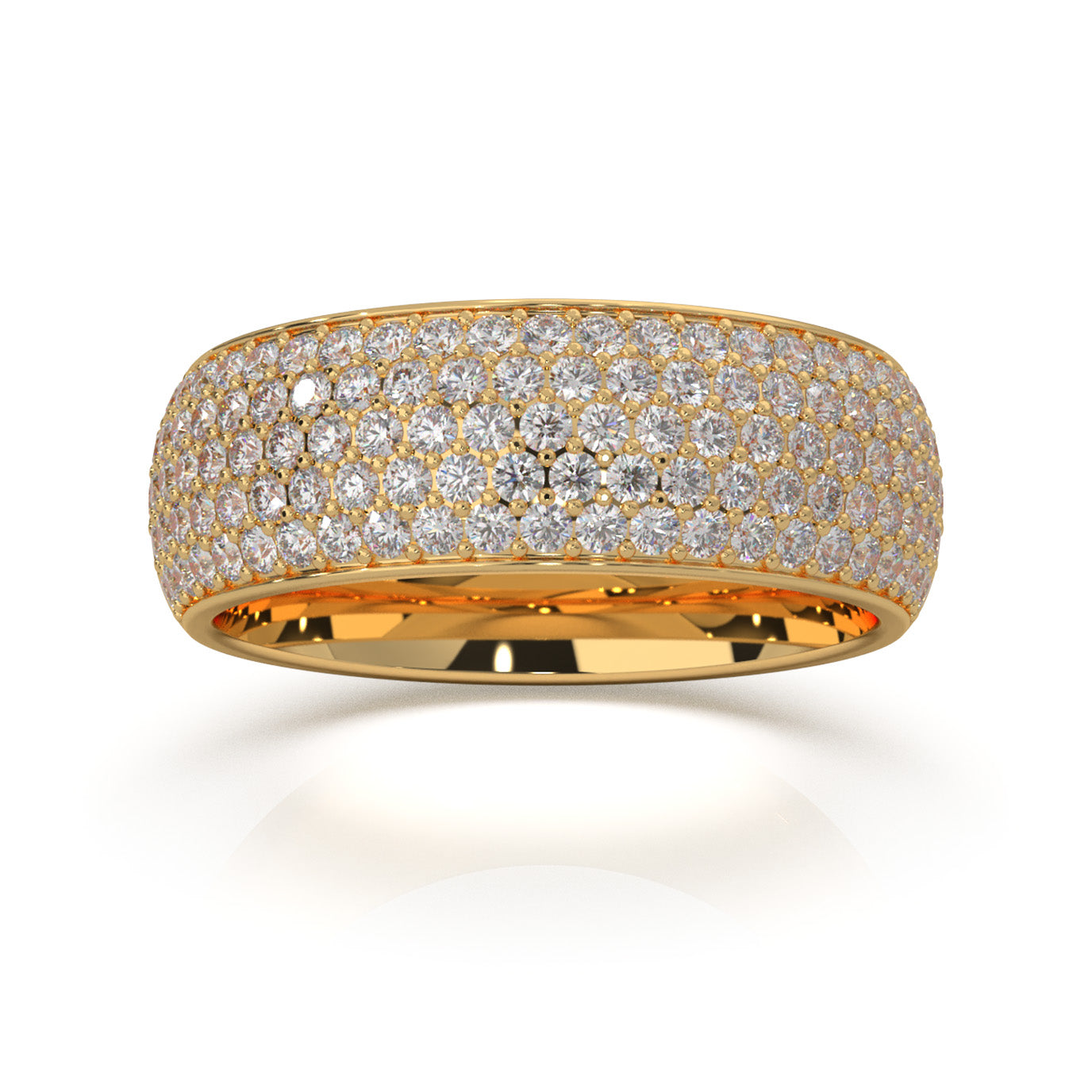 2.50 ct Lab Grown Diamond Wedding Bands in 14k Yellow Gold