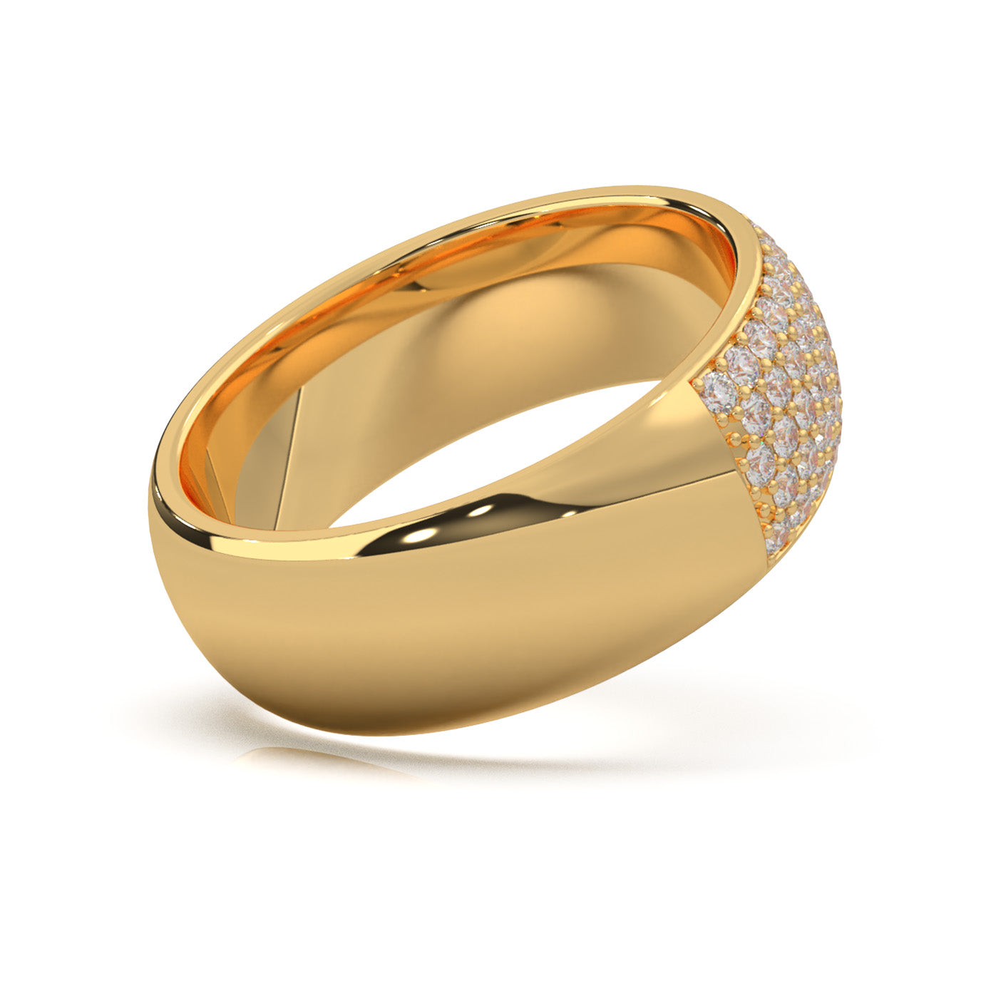 2.50 ct Lab Grown Diamond Wedding Bands in 14k Yellow Gold