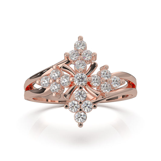 0.75 ct Lab Grown Diamond Fancy Rings in 14k Rose Gold