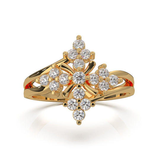 0.75 ct Moissanite Fancy Rings in 10k Yellow Gold