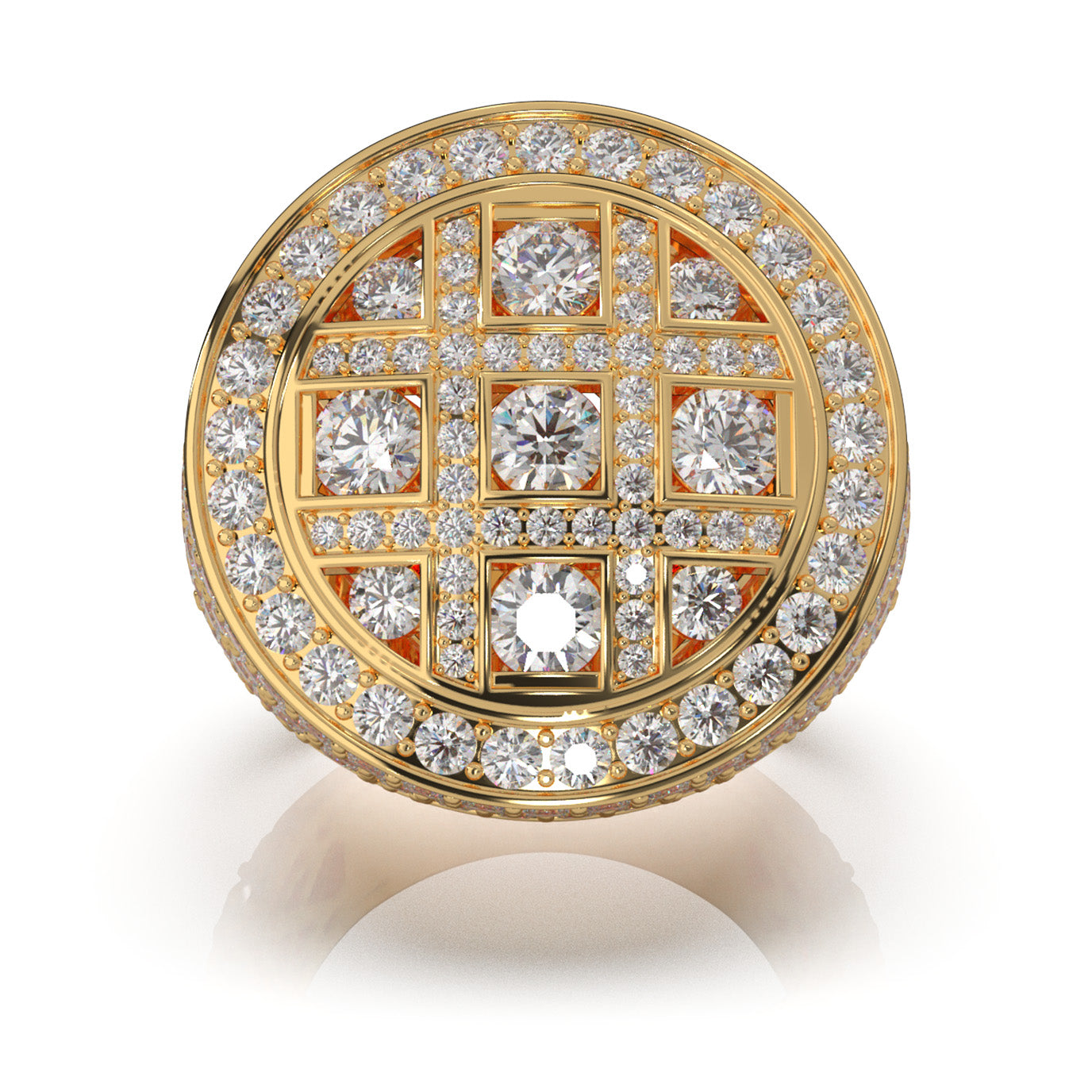 8.30 ct Natural Diamond Engagement Rings in 14k Yellow Gold