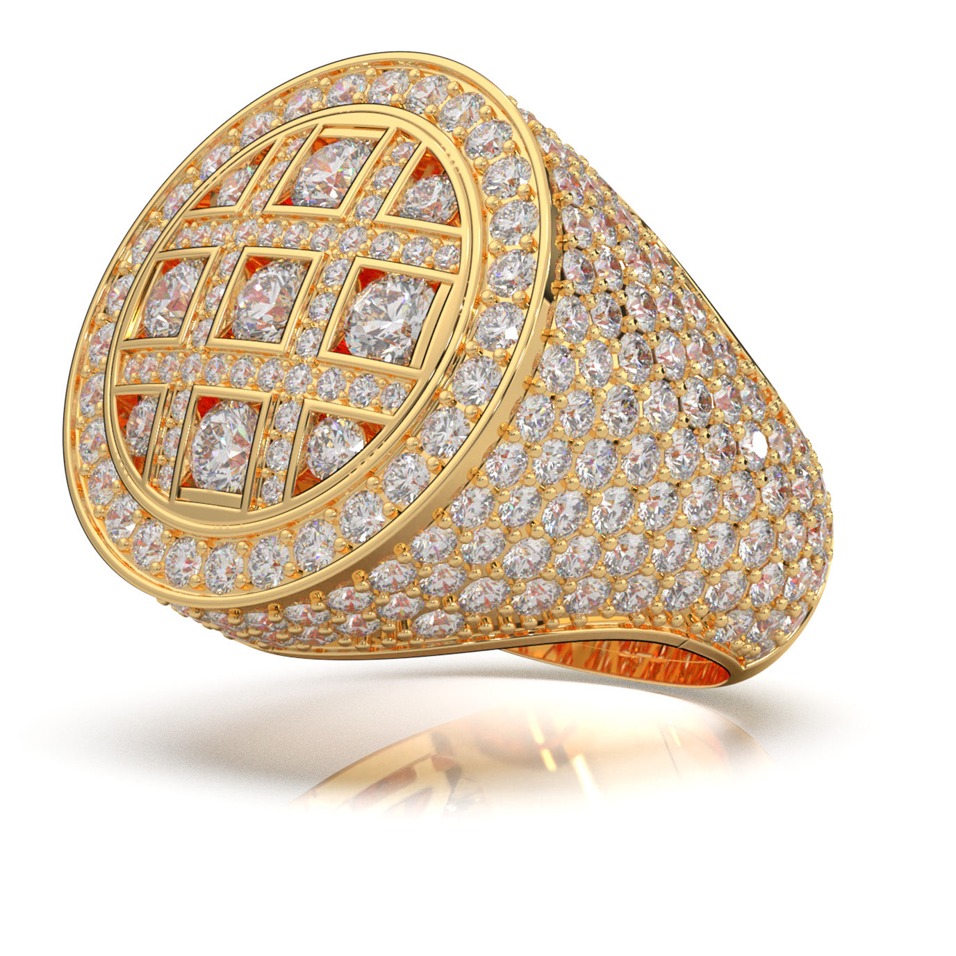 8.30 ct Natural Diamond Engagement Rings in 10k Yellow Gold