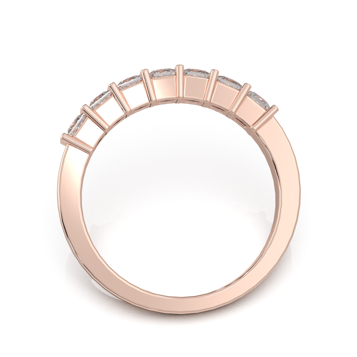 0.75 ct Natural Diamond Wedding Bands in 14k Rose Gold