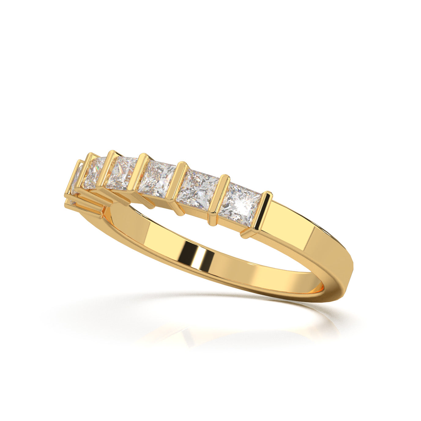 0.75 ct Lab Grown Diamond Wedding Bands in 14k Yellow Gold