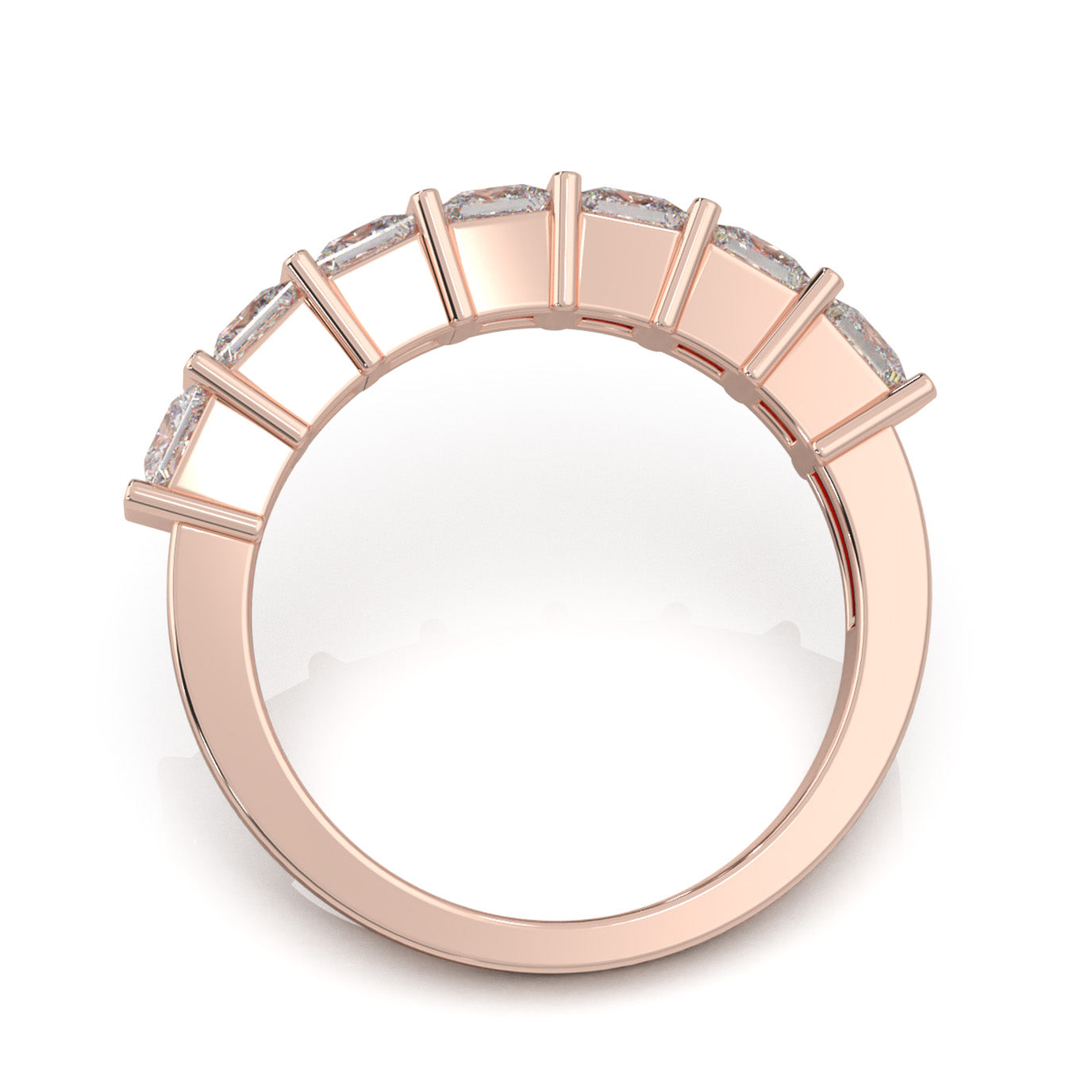 1.50 ct Natural Diamond Wedding Bands in 14k Rose Gold