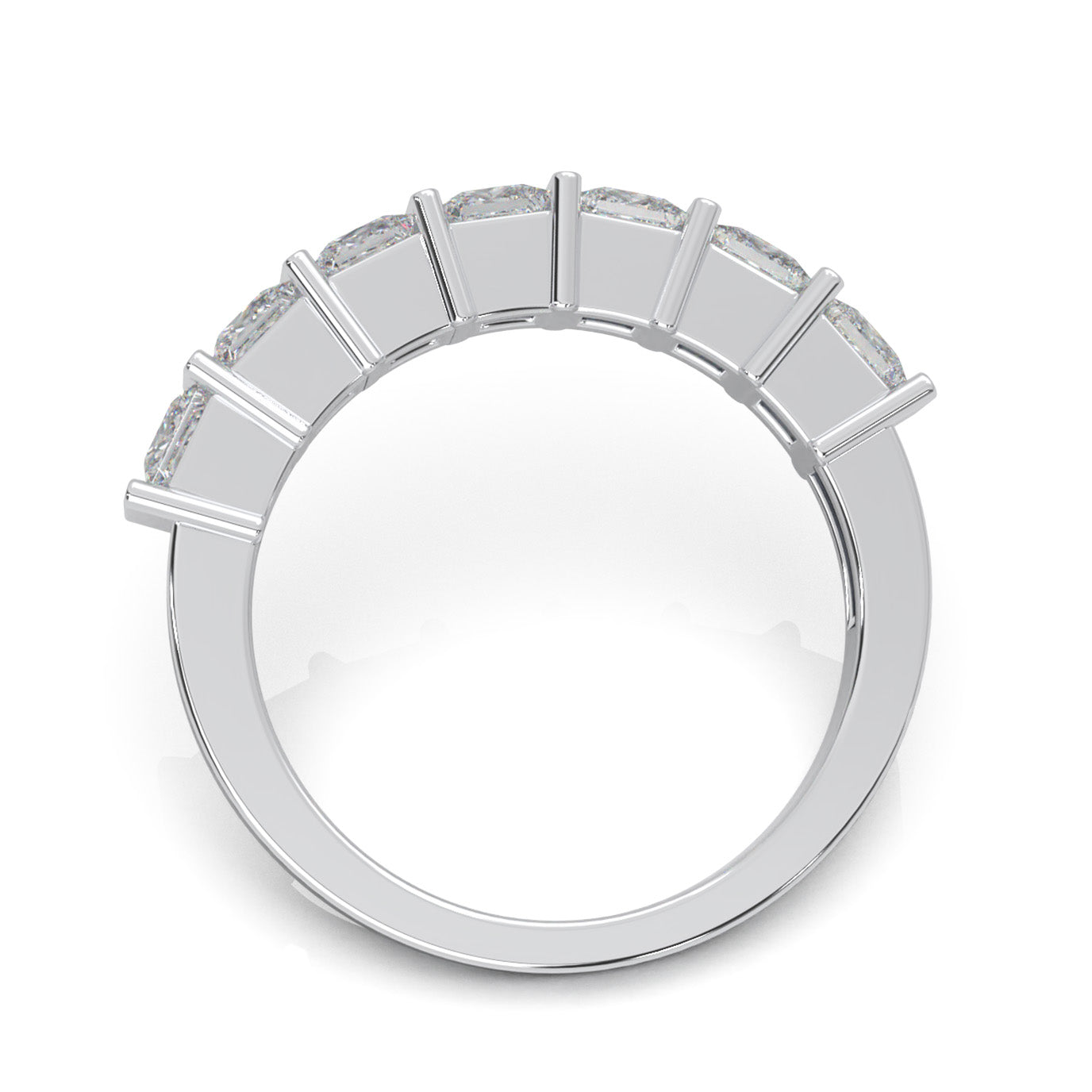 1.50 ct Natural Diamond Wedding Bands in 10k White Gold