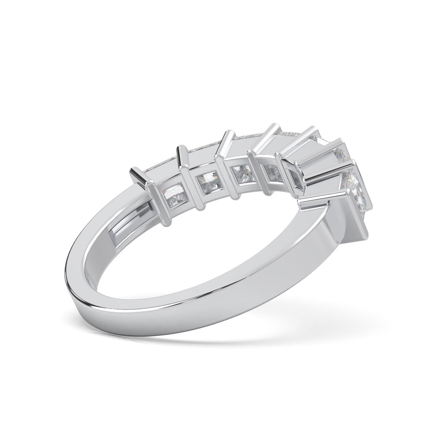 1.50 ct Natural Diamond Wedding Bands in 10k White Gold