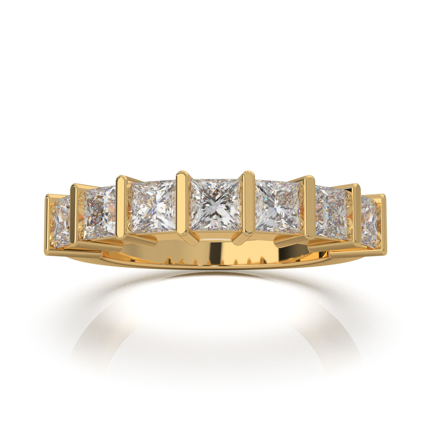 1.90 ct Natural Diamond Wedding Bands in 10k Yellow Gold