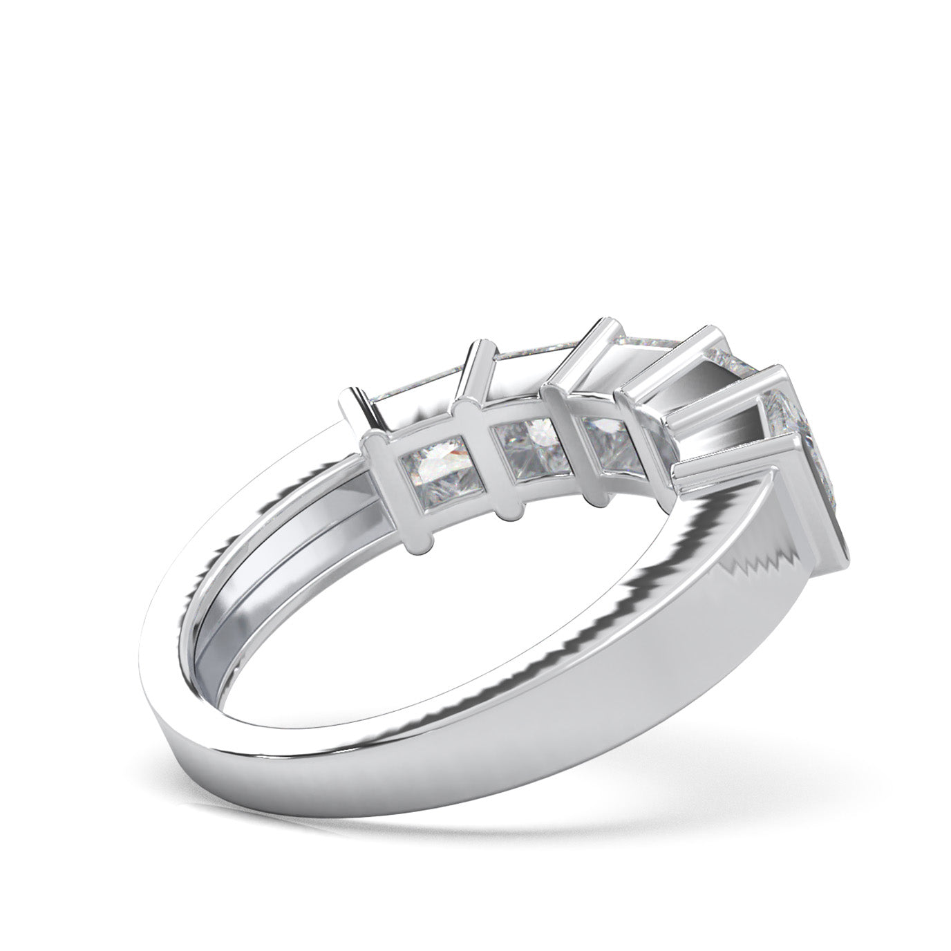 2.00 ct Natural Diamond Wedding Bands in 10k White Gold
