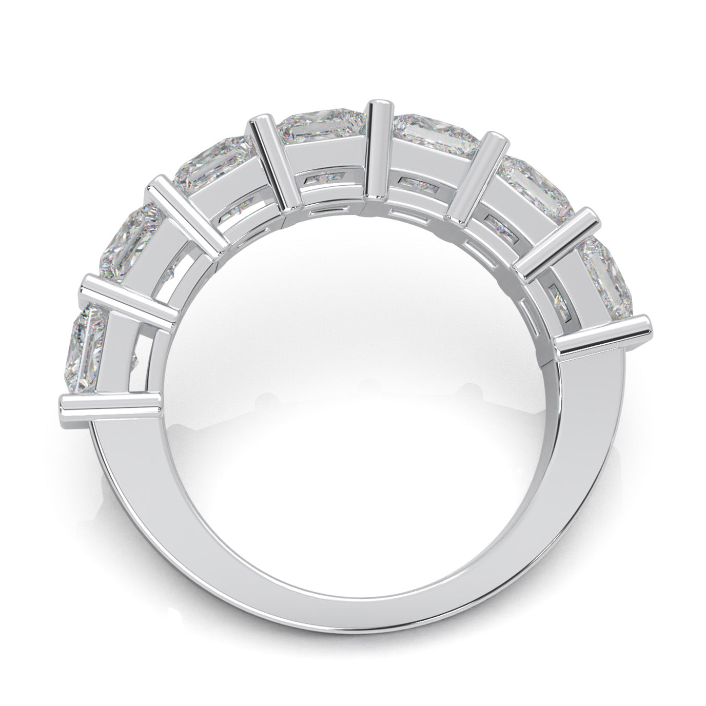 3.30 ct Moissanite Wedding Bands in 14k White Gold