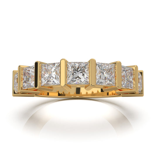 3.30 ct Natural Diamond Wedding Bands in 14k Yellow Gold