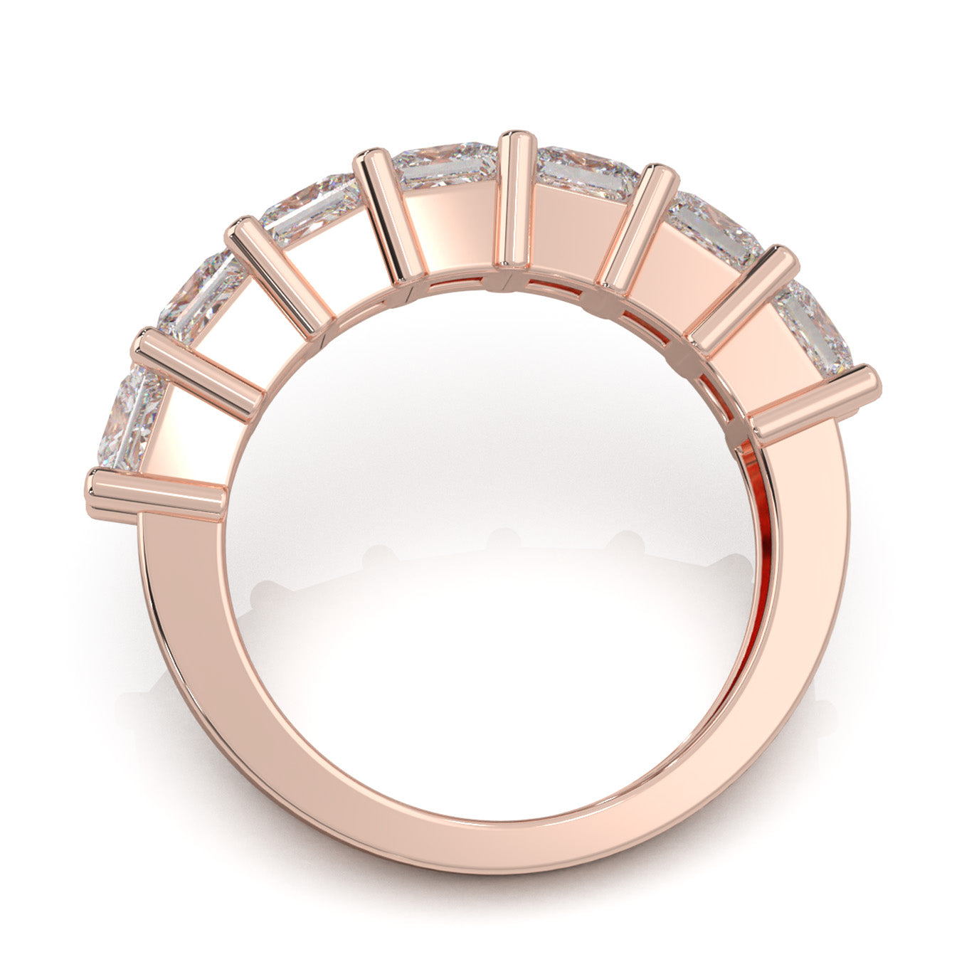 3.30 ct Lab Grown Diamond Wedding Bands in 14k Rose Gold