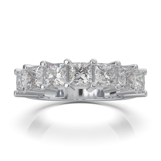 3.30 ct Moissanite Wedding Bands in 10k White Gold