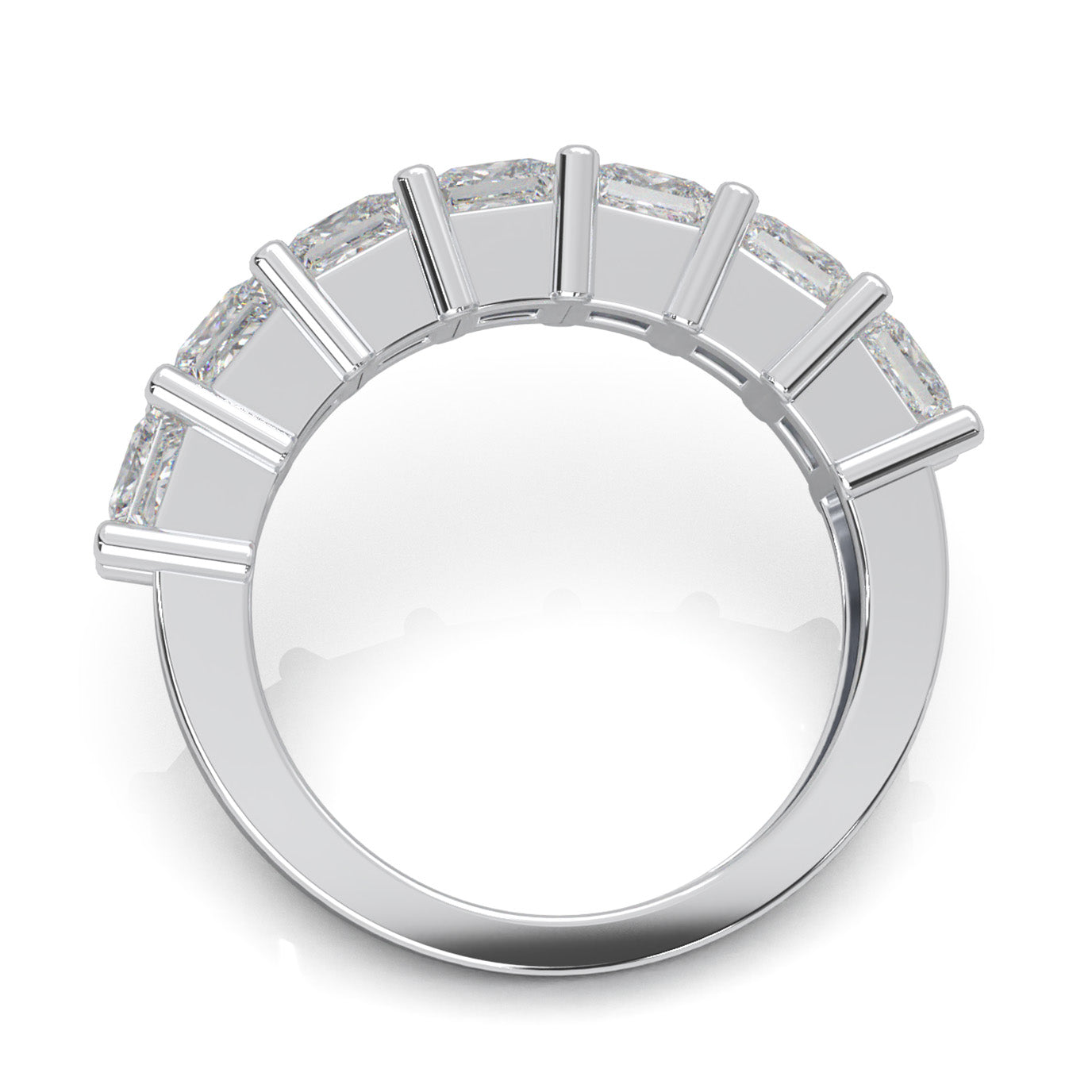 3.30 ct Moissanite Wedding Bands in 14k White Gold