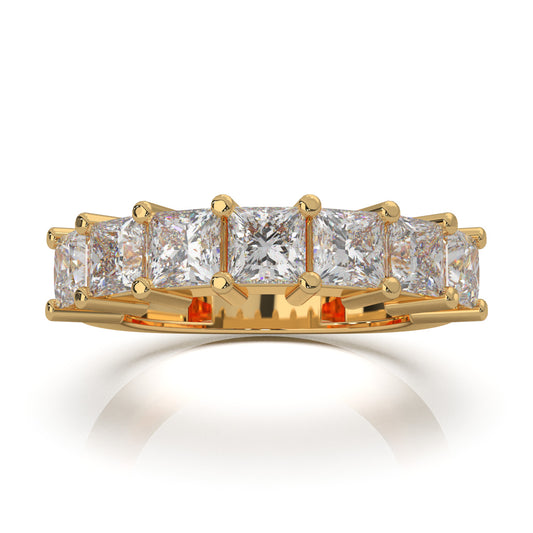 3.30 ct Natural Diamond Wedding Bands in 10k Yellow Gold