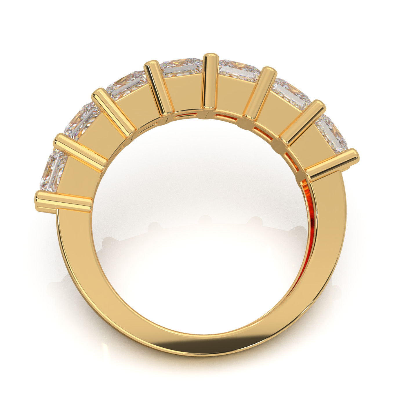 3.30 ct Natural Diamond Wedding Bands in 10k Yellow Gold