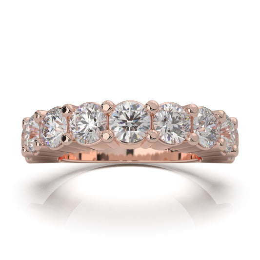 3.60 ct Natural Diamond Wedding Bands in 10k Rose Gold