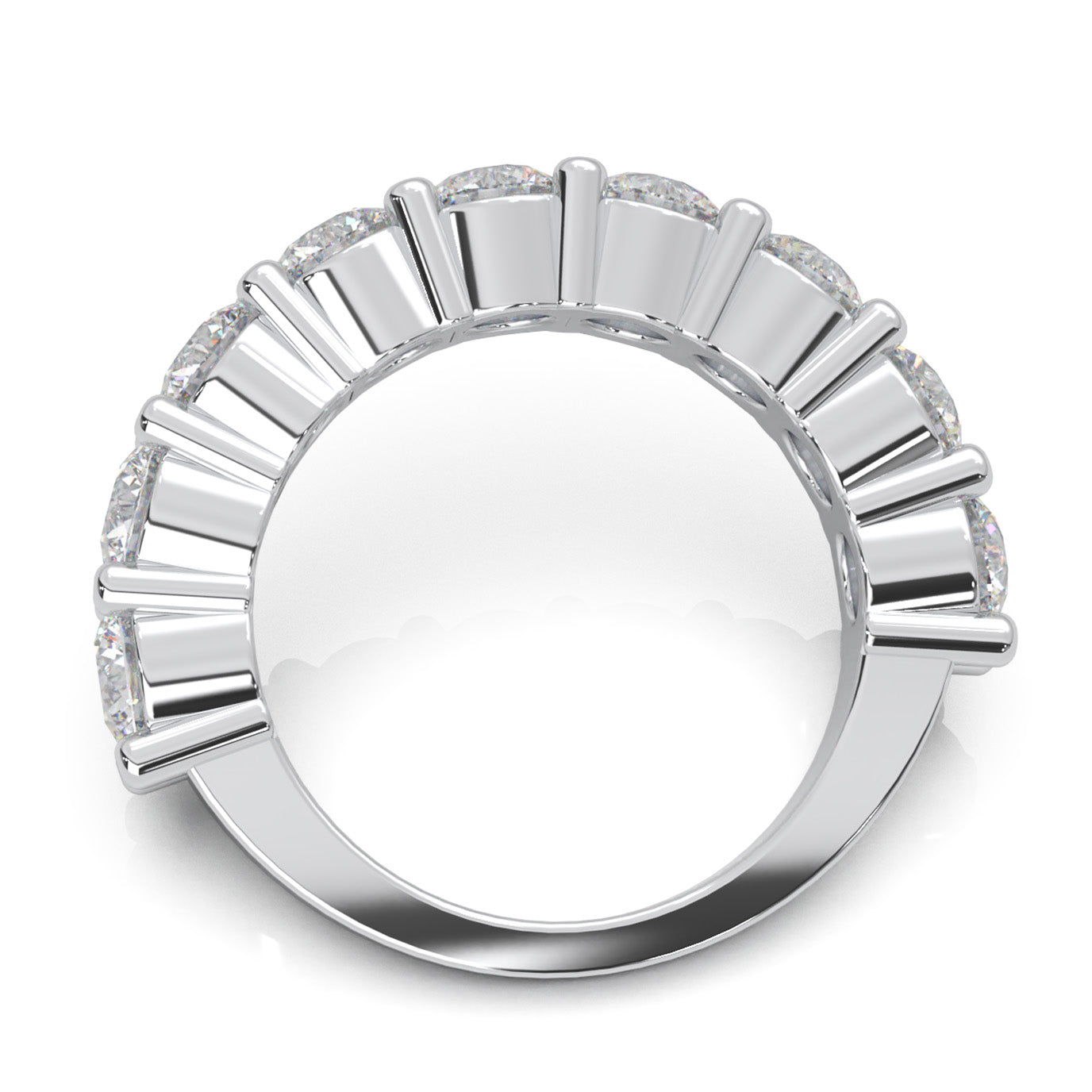 3.60 ct Moissanite Wedding Bands in 14k White Gold