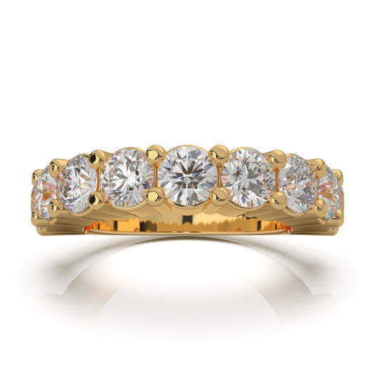 3.60 ct Natural Diamond Wedding Bands in 10k Yellow Gold