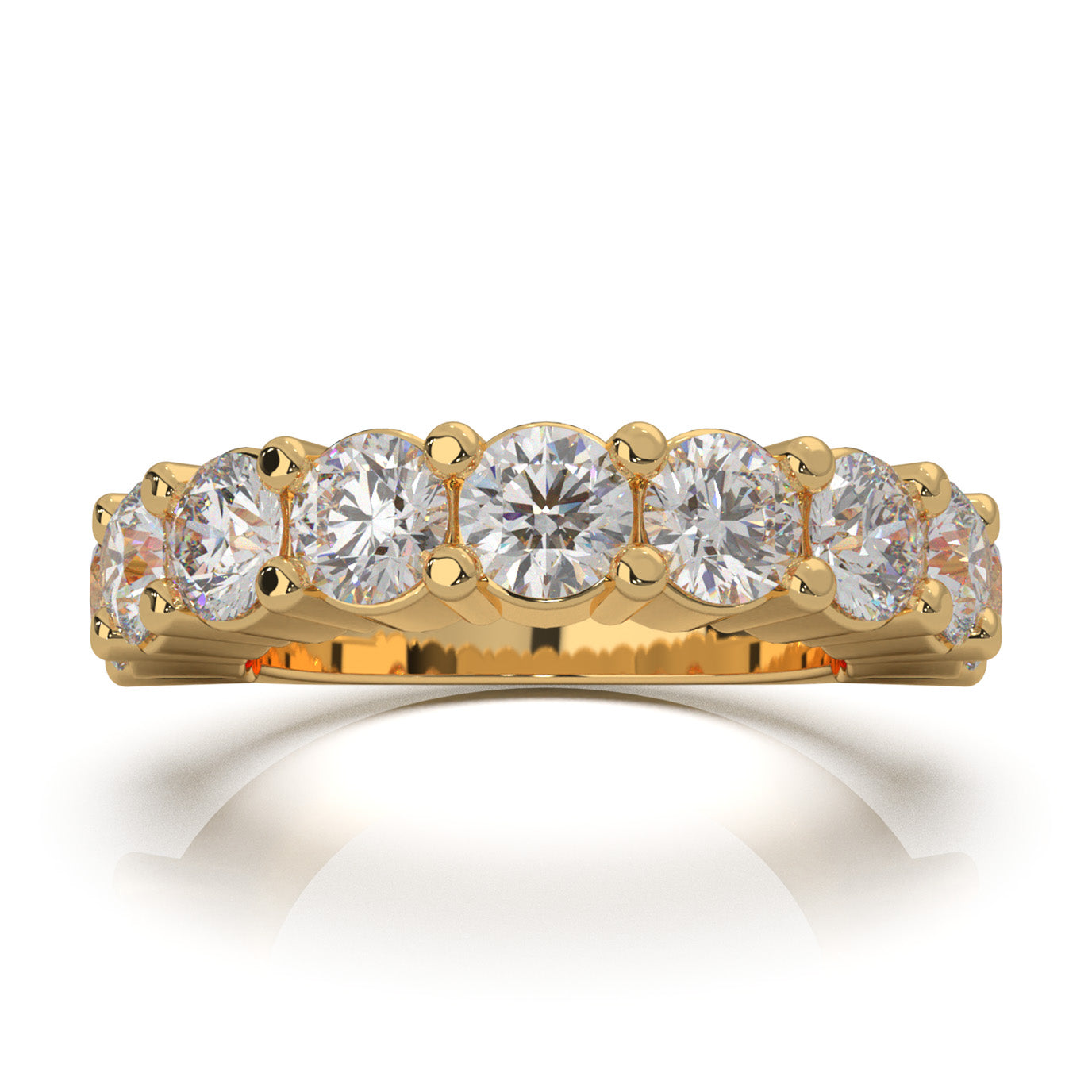 3.60 ct Lab Grown Diamond Wedding Bands in 14k Yellow Gold