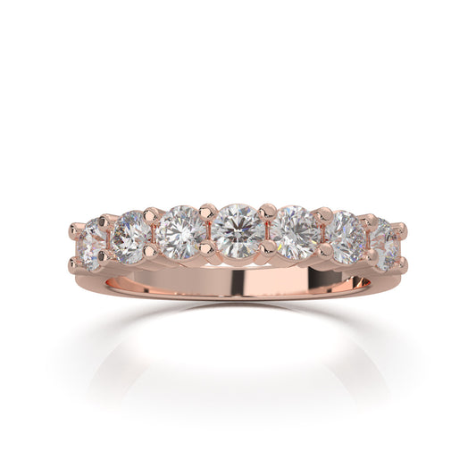 1.10 ct Moissanite Wedding Bands in 14k Rose Gold