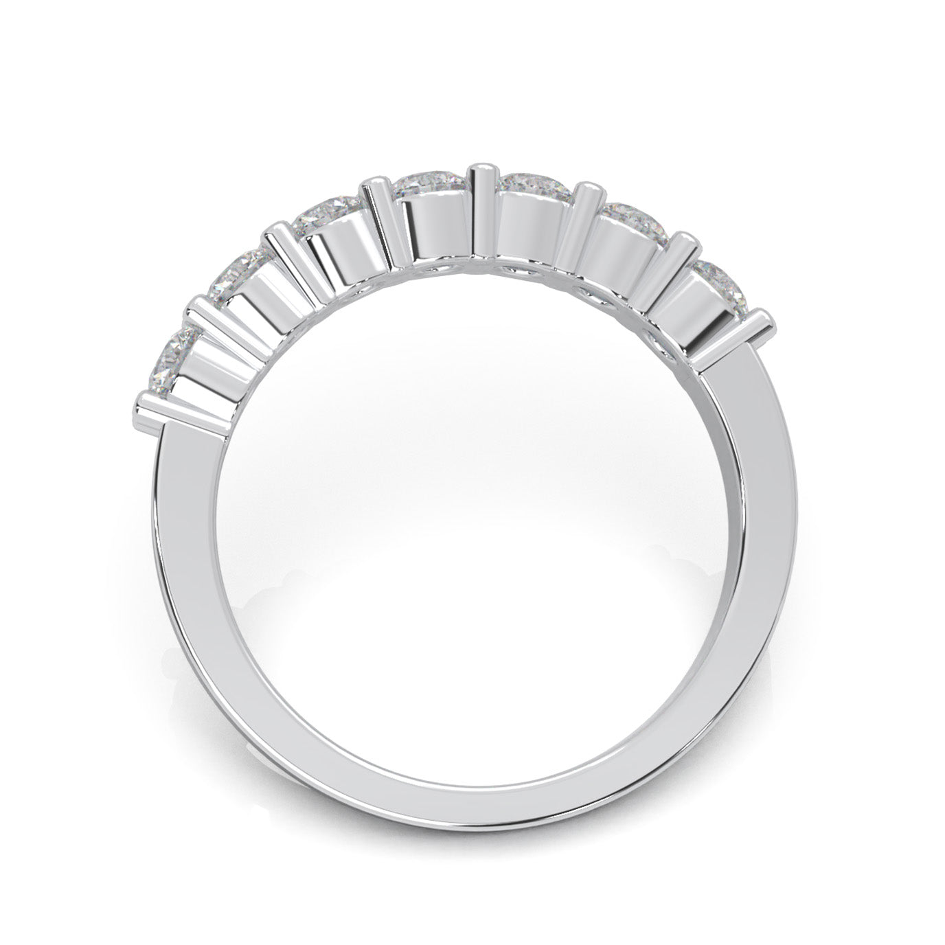 1.10 ct Moissanite Wedding Bands in 14k White Gold