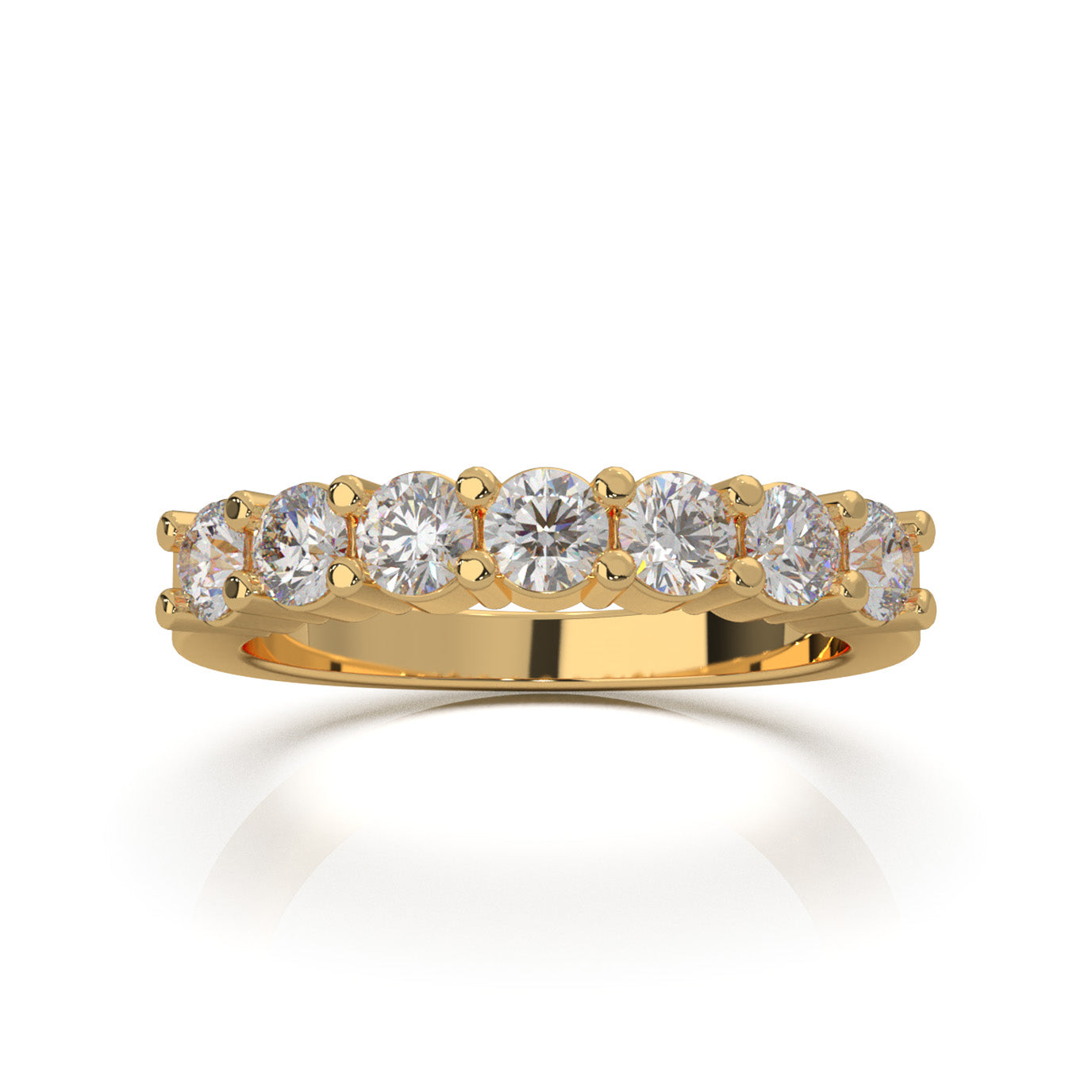 1.10 ct Moissanite Wedding Bands in 14k Yellow Gold
