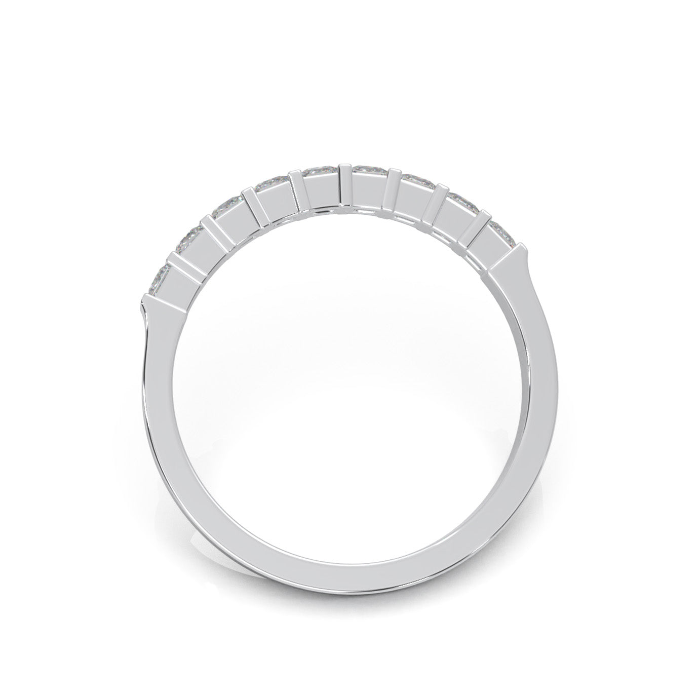 0.50 ct Moissanite Wedding Bands in 14k White Gold