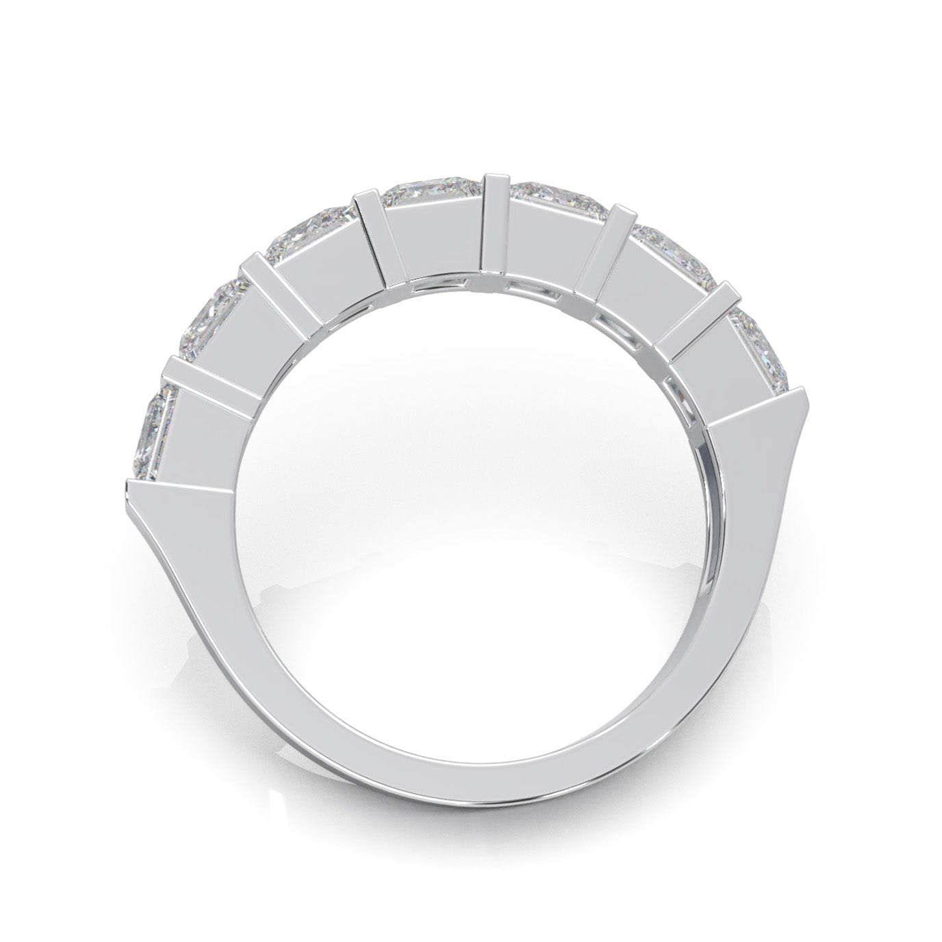 2.80 ct Moissanite Wedding Bands in 14k White Gold