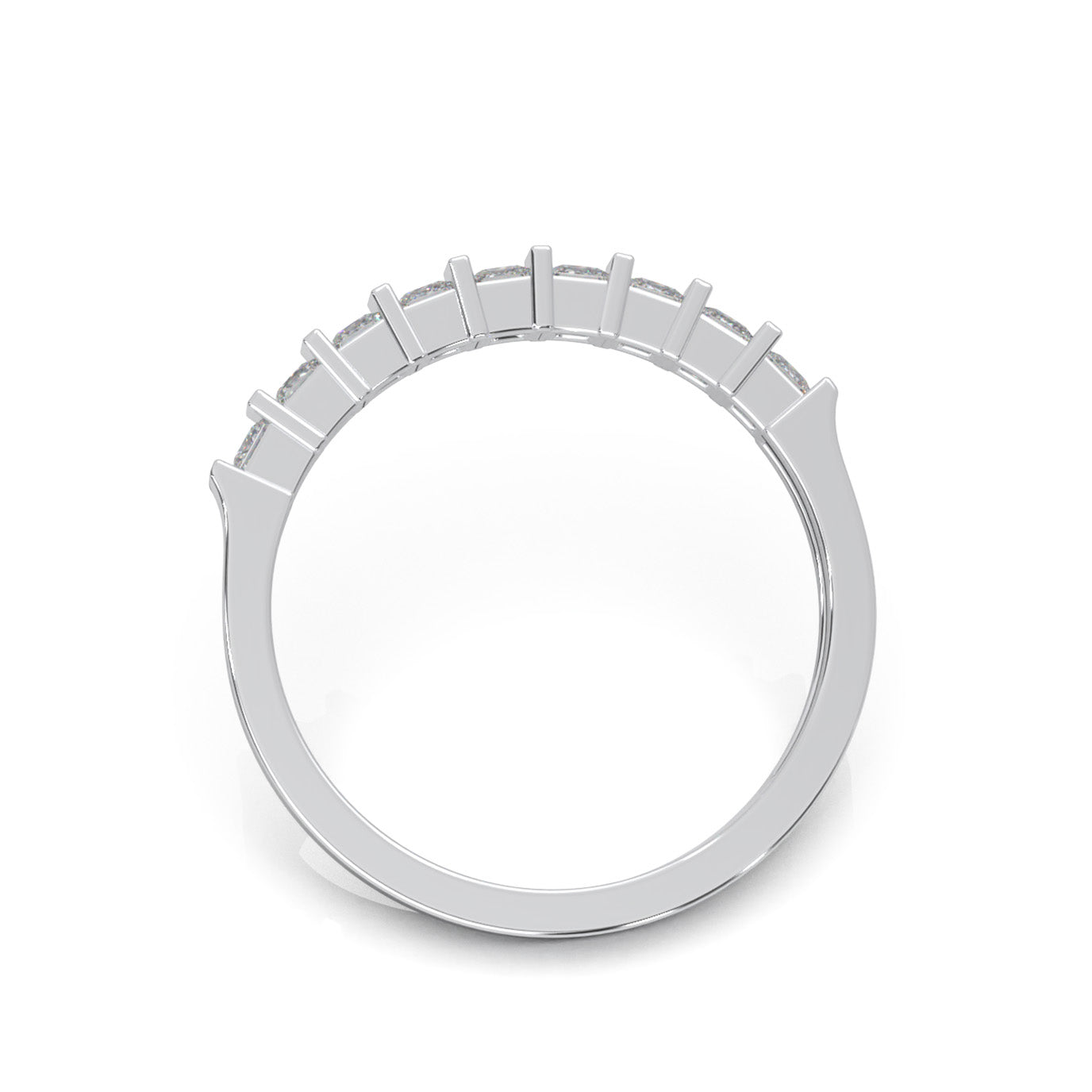 0.50 ct Moissanite Wedding Bands in 14k White Gold