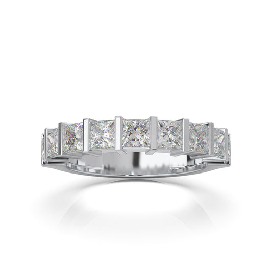 2.00 ct Natural Diamond Wedding Bands in 14k White Gold