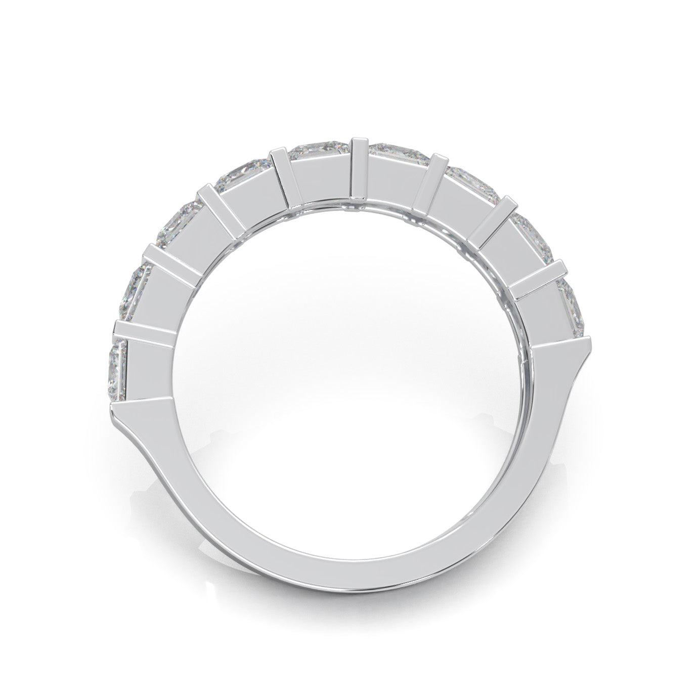 2.00 ct Moissanite Wedding Bands in 14k White Gold