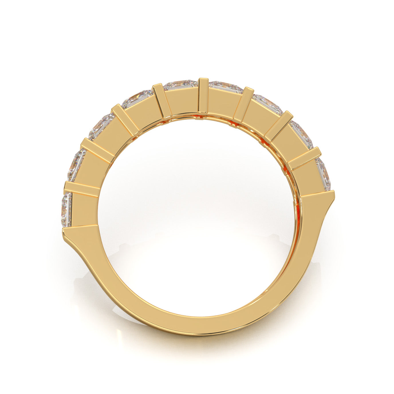 2.00 ct Moissanite Wedding Bands in 10k Yellow Gold