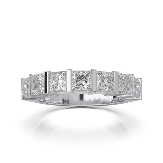 2.80 ct Natural Diamond Wedding Bands in 14k White Gold