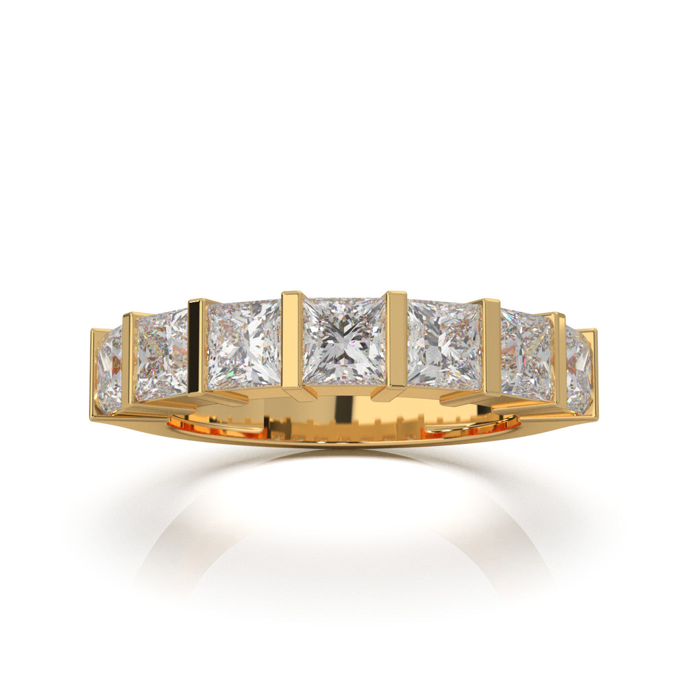 2.80 ct Lab Grown Diamond Wedding Bands in 14k Yellow Gold