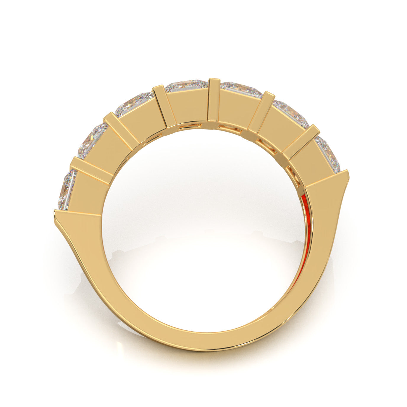 2.80 ct Moissanite Wedding Bands in 10k Yellow Gold