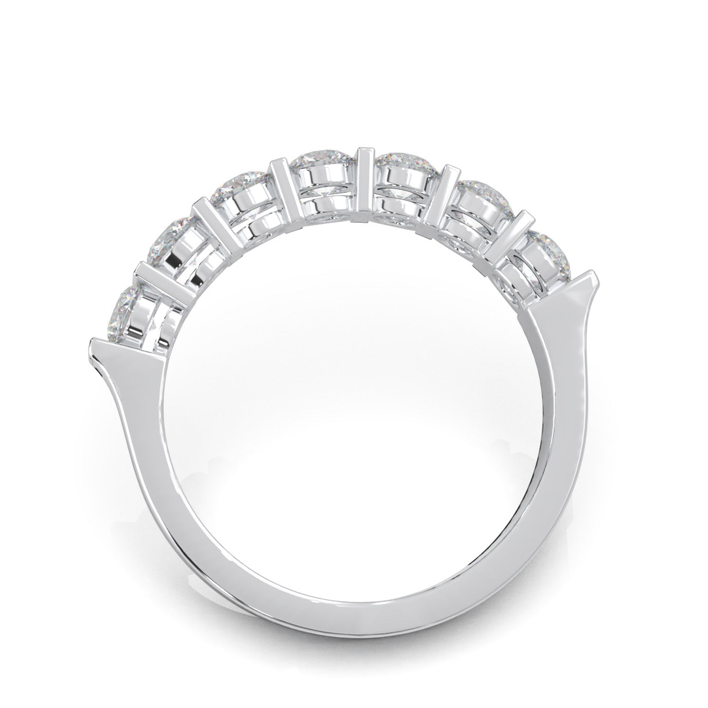 1.10 ct Natural Diamond Wedding Bands in 10k White Gold
